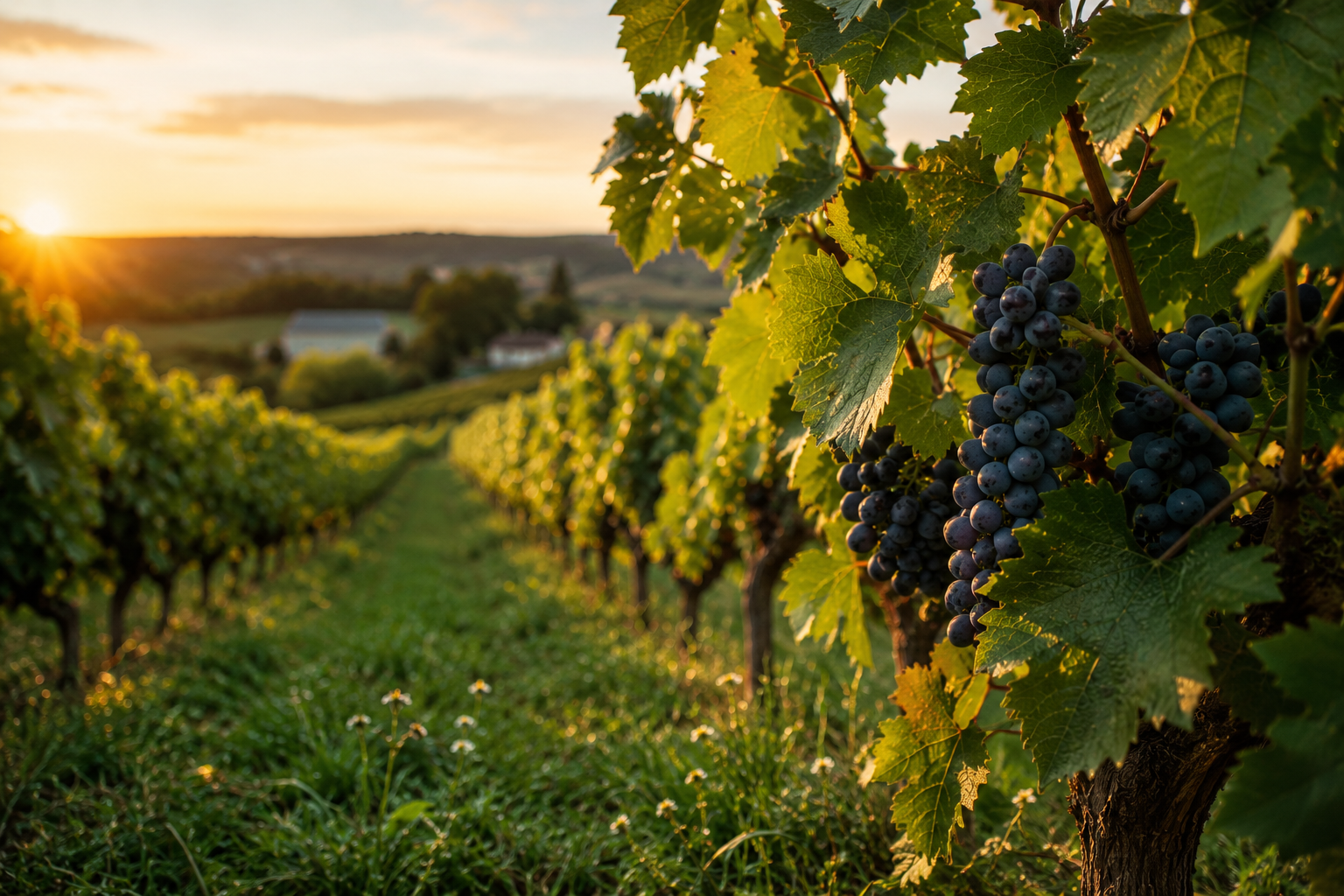 Vineyard farmed sustainably and organically in Saint-Nicolas-de-Bourgueil